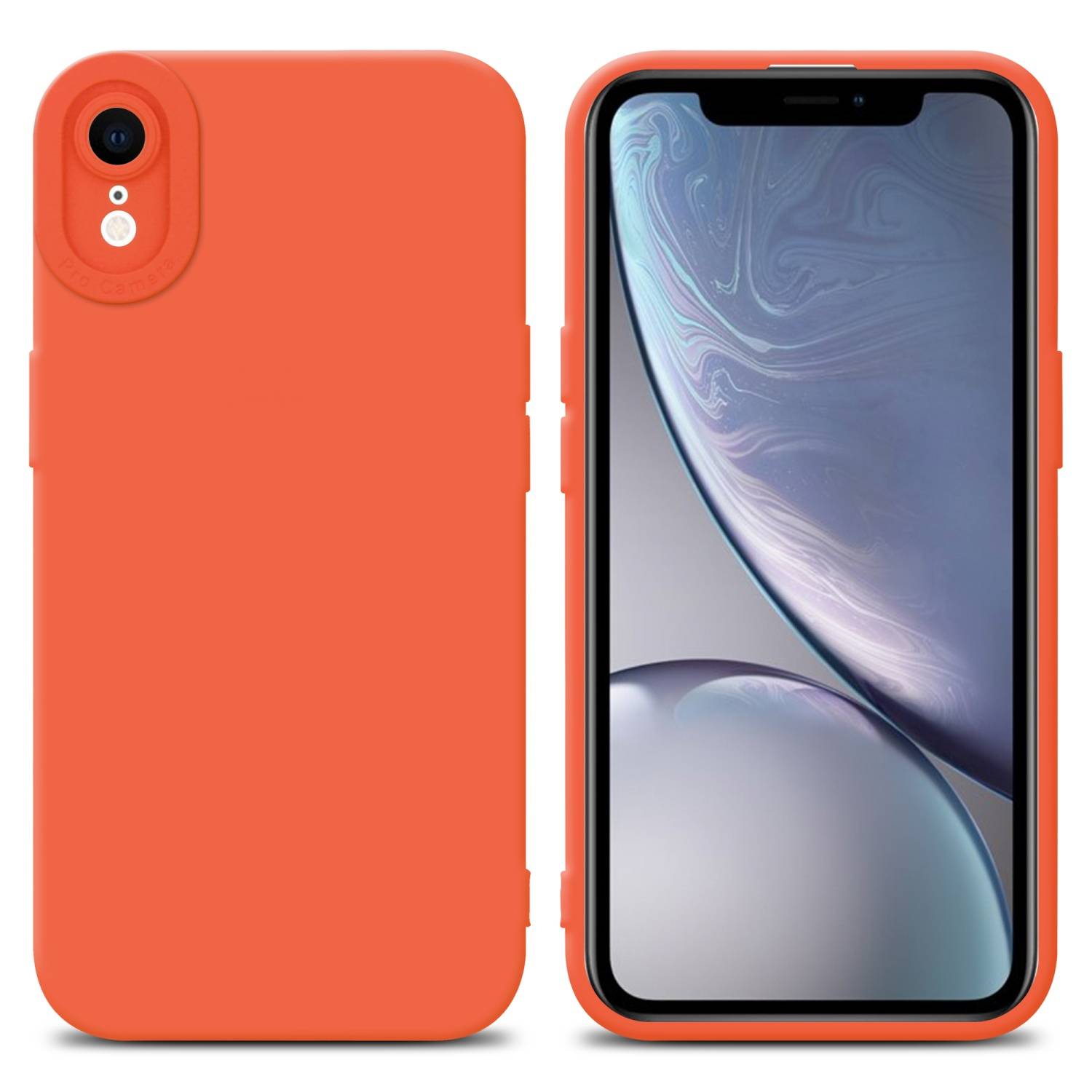 Cadorabo Hülle für Apple iPhone XR Schutz Hülle in Orange TPU Silikon Etui Case Handyhülle-0