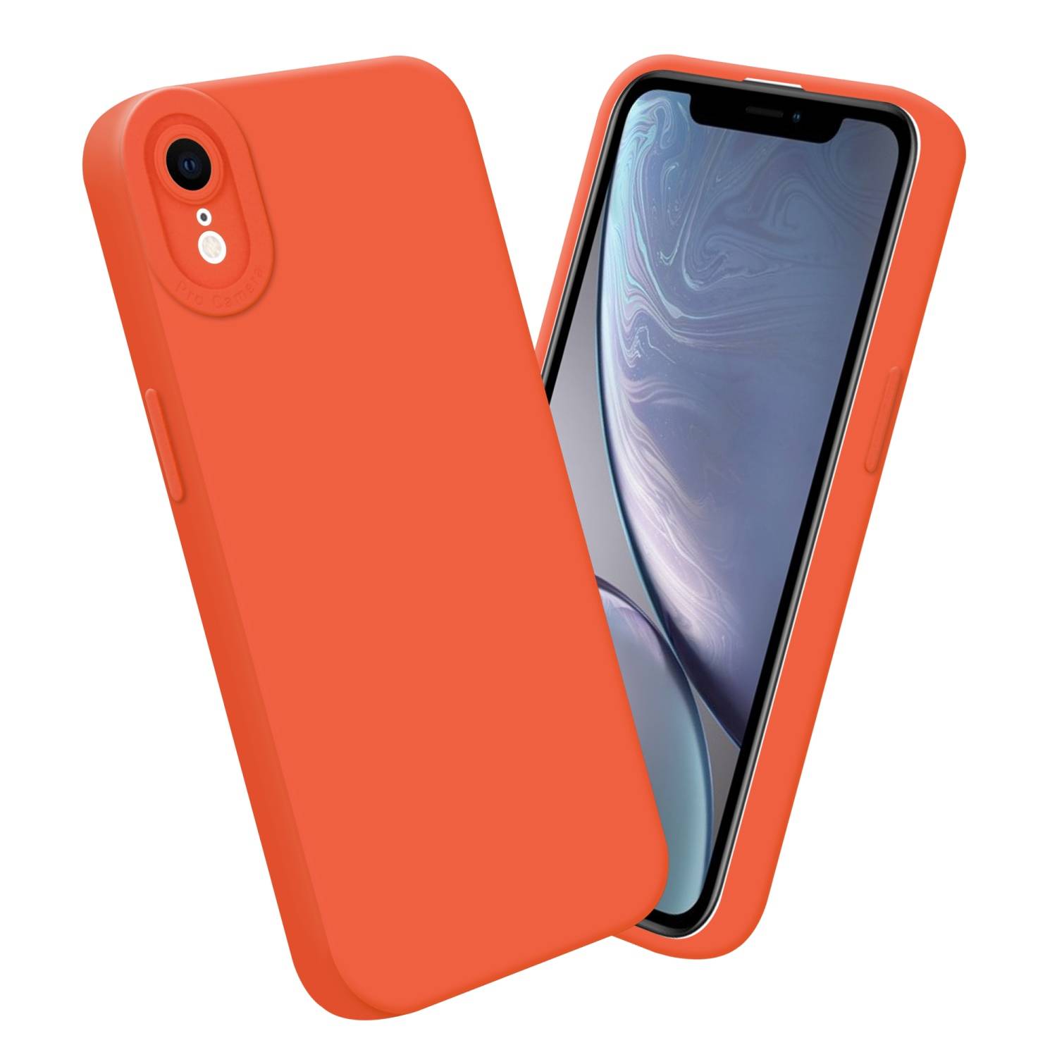 Cadorabo Hülle für Apple iPhone XR Schutz Hülle in Orange TPU Silikon Etui Case Handyhülle-2