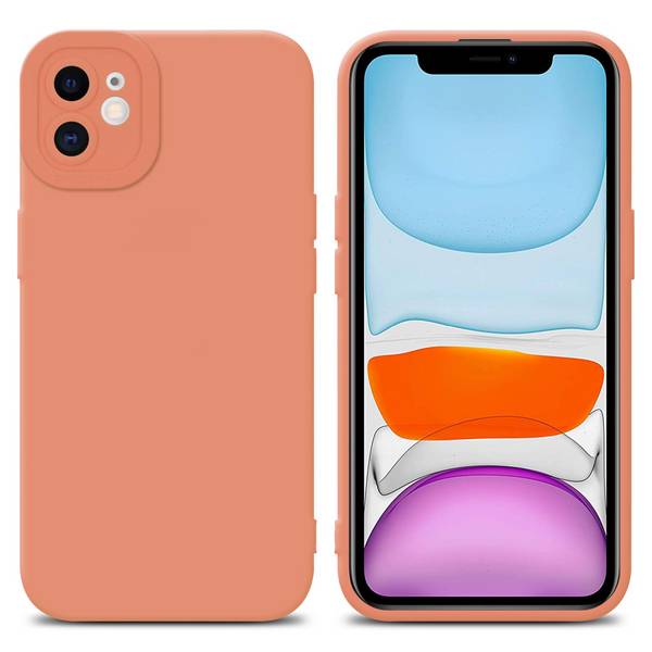 Cadorabo Hülle für Apple iPhone 11 Schutz Hülle in Orange TPU Silikon Etui Case Handyhülle
