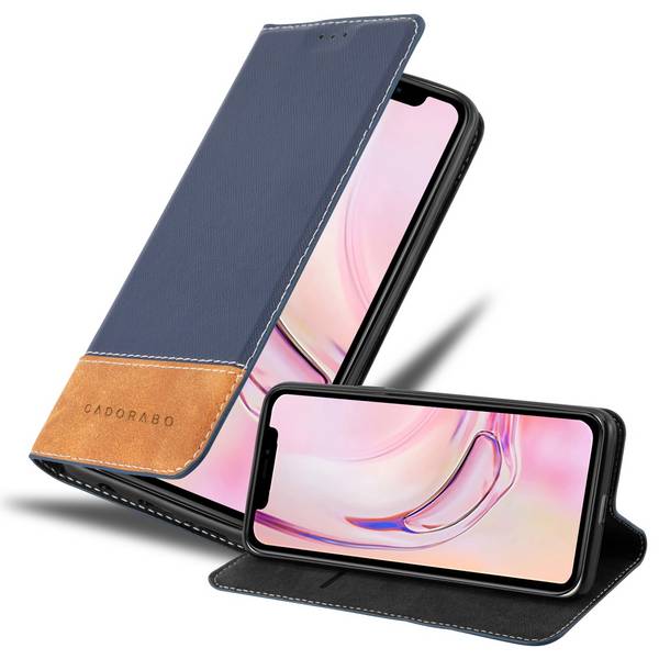 Cadorabo Hülle für Apple iPhone 13 PRO Schutzhülle in Blau SHandyhülle Book Case Etui Kunstleder