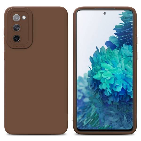 Cadorabo Hülle für Samsung Galaxy S20 FE Schutz Hülle in Braun TPU Silikon Etui Case Handyhülle