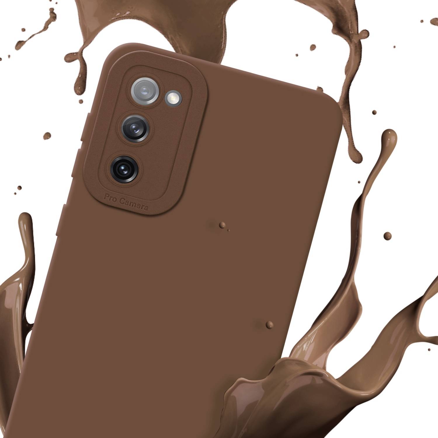 Cadorabo Hülle für Samsung Galaxy S20 FE Schutz Hülle in Braun TPU Silikon Etui Case Handyhülle-2