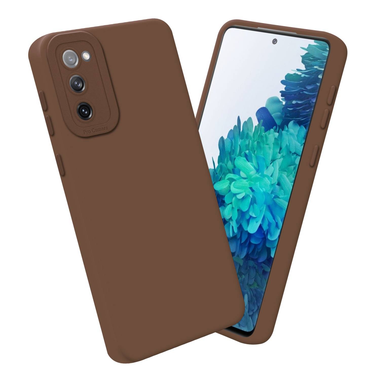 Cadorabo Hülle für Samsung Galaxy S20 FE Schutz Hülle in Braun TPU Silikon Etui Case Handyhülle-3