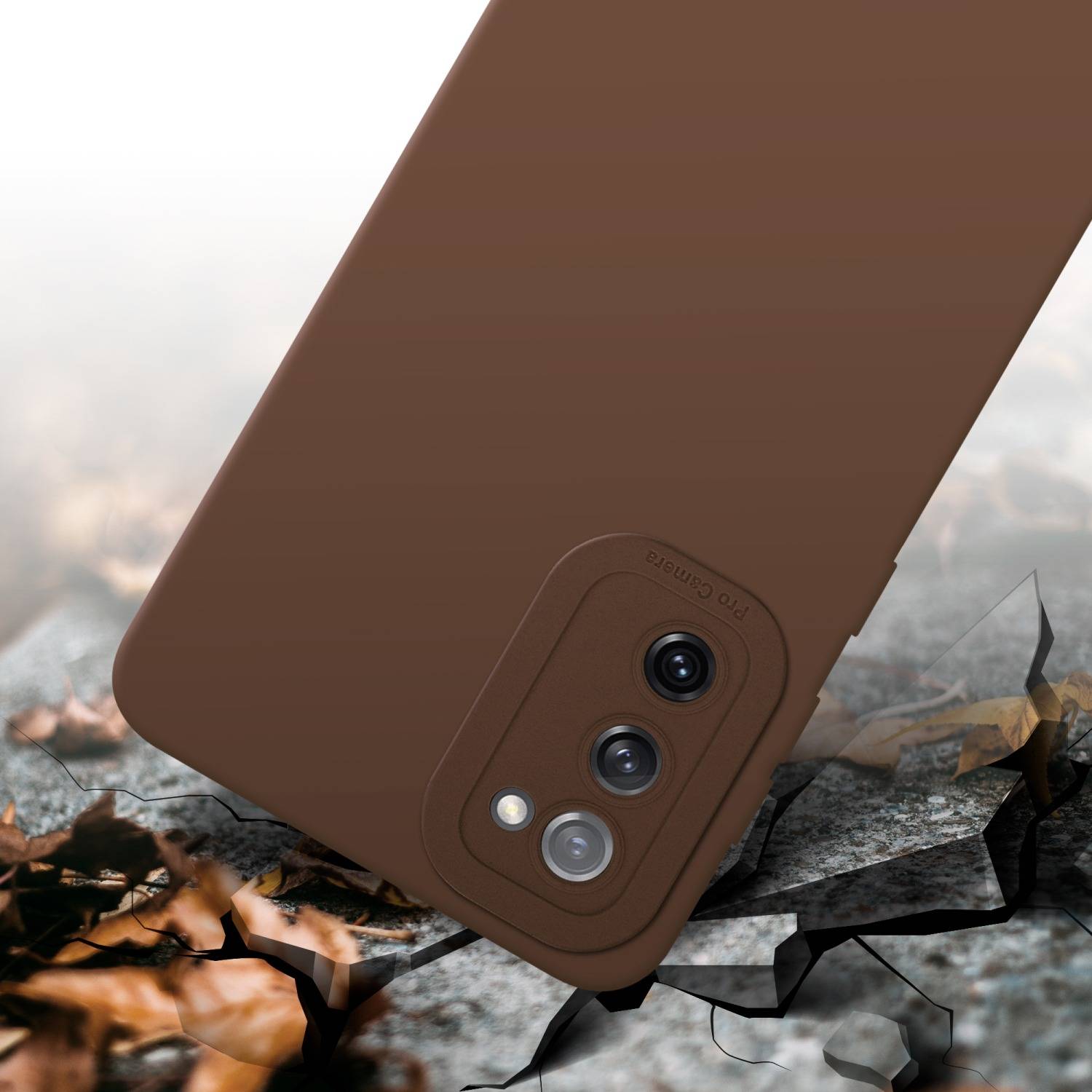 Cadorabo Hülle für Samsung Galaxy S20 FE Schutz Hülle in Braun TPU Silikon Etui Case Handyhülle-4