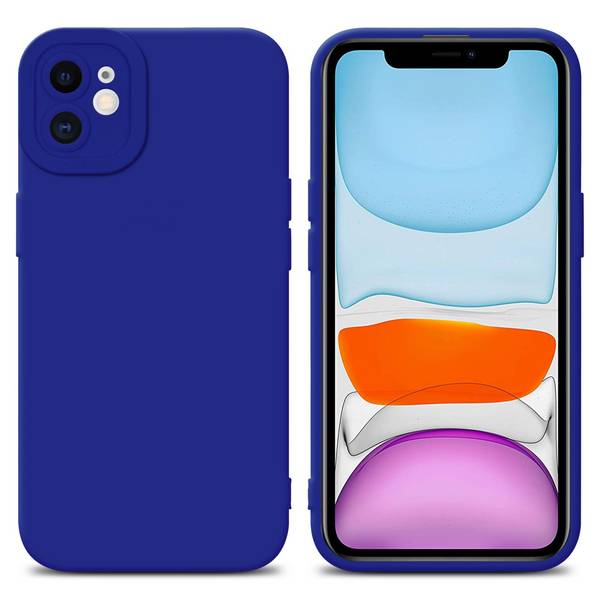 Cadorabo Hülle für Apple iPhone 12 Schutz Hülle in Blau TPU Silikon Etui Case Handyhülle