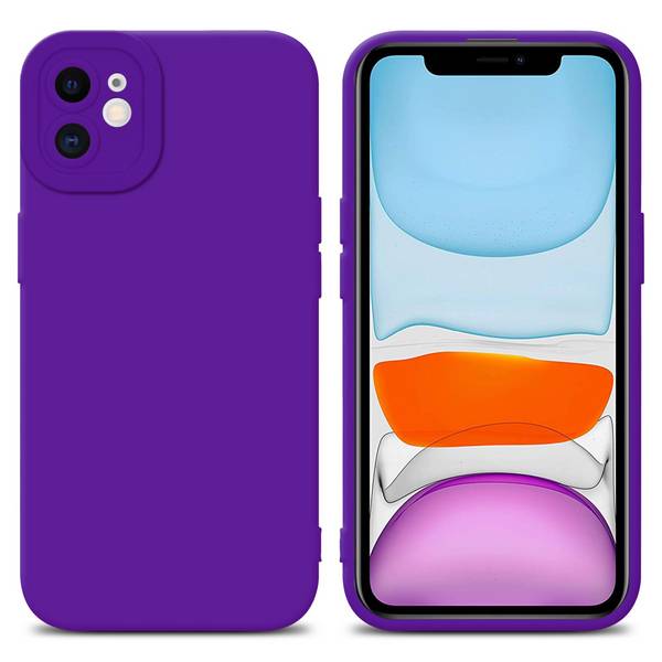 Cadorabo Hülle für Apple iPhone 12 Schutz Hülle in Lila TPU Silikon Etui Case Handyhülle