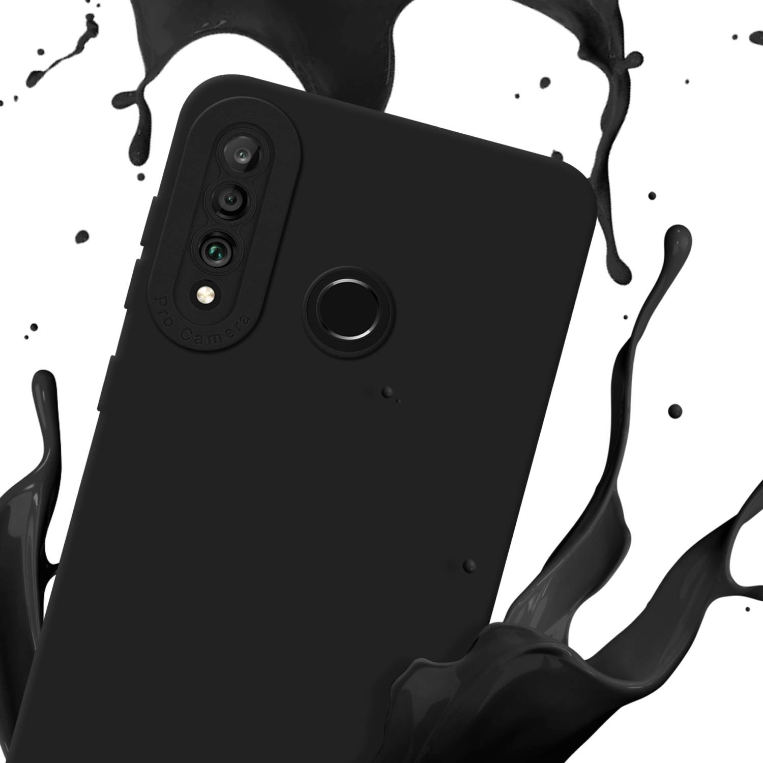 Cadorabo Hülle für Huawei P30 LITE Schutz Hülle in Schwarz TPU Silikon Etui Case Handyhülle-2