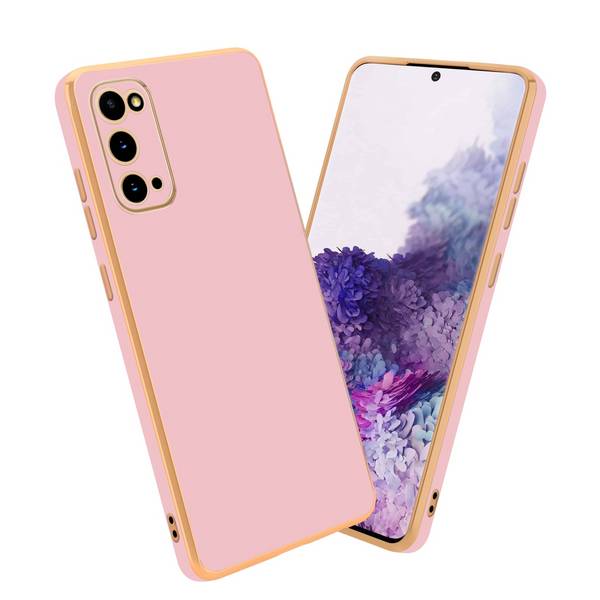 Cadorabo Schutzhülle für Samsung Galaxy S20 Hülle in Rosa Handyhülle TPU Silikon Kameraschutz Etui Case