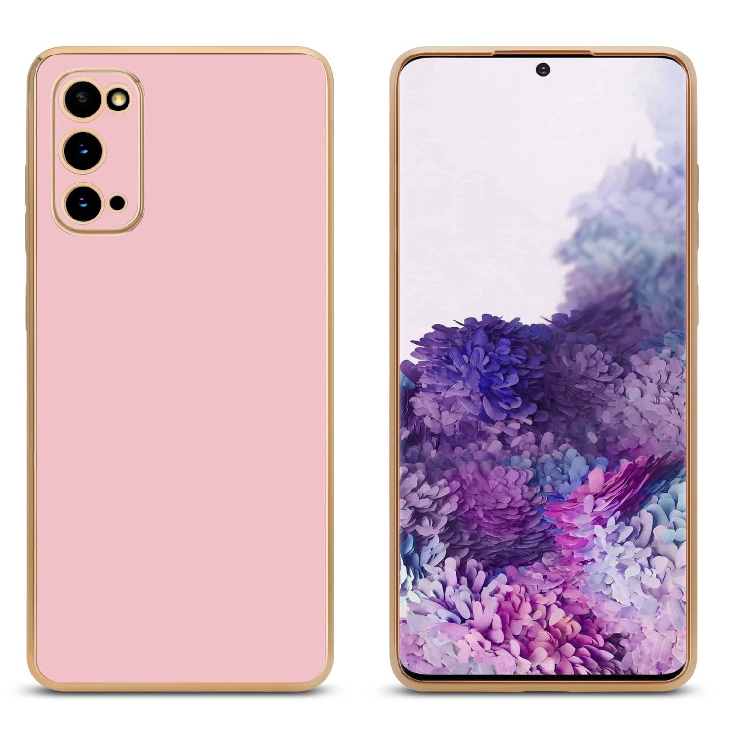 Cadorabo Schutzhülle für Samsung Galaxy S20 Hülle in Rosa Handyhülle TPU Silikon Kameraschutz Etui Case-2