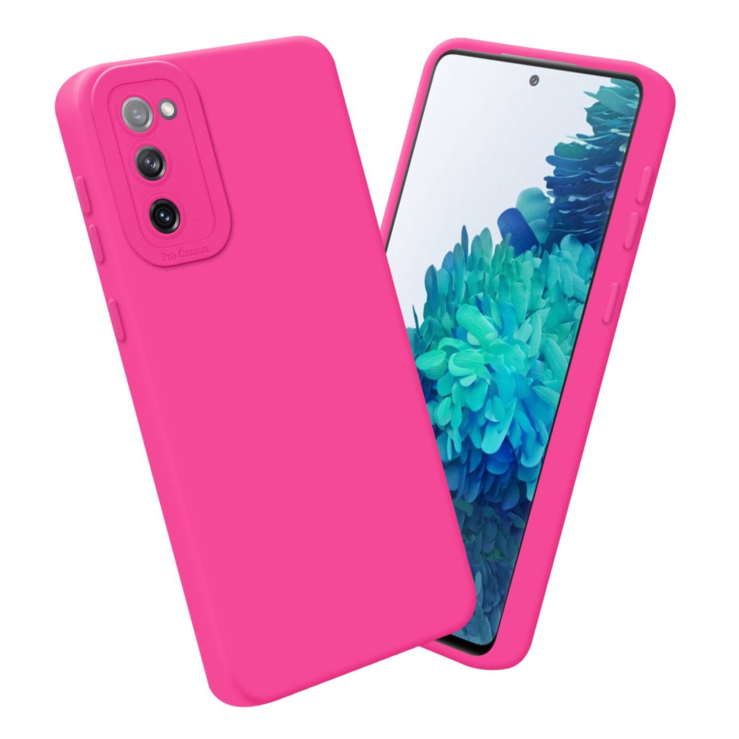 Cadorabo Hülle für Samsung Galaxy S20 FE Schutz Hülle in Pink TPU Silikon Etui Case Handyhülle-3