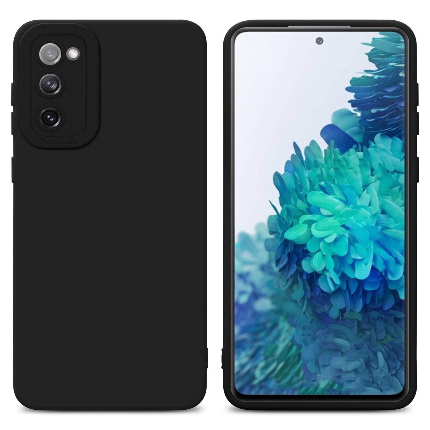 Cadorabo Hülle für Samsung Galaxy S20 FE Schutz Hülle in Schwarz TPU Silikon Etui Case Handyhülle-0
