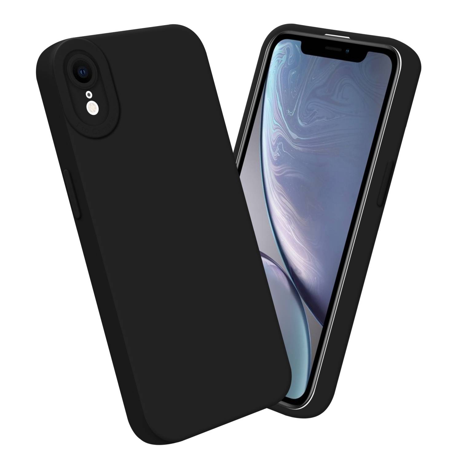 Cadorabo Hülle für Apple iPhone XR Schutz Hülle in Schwarz TPU Silikon Etui Case Handyhülle-2