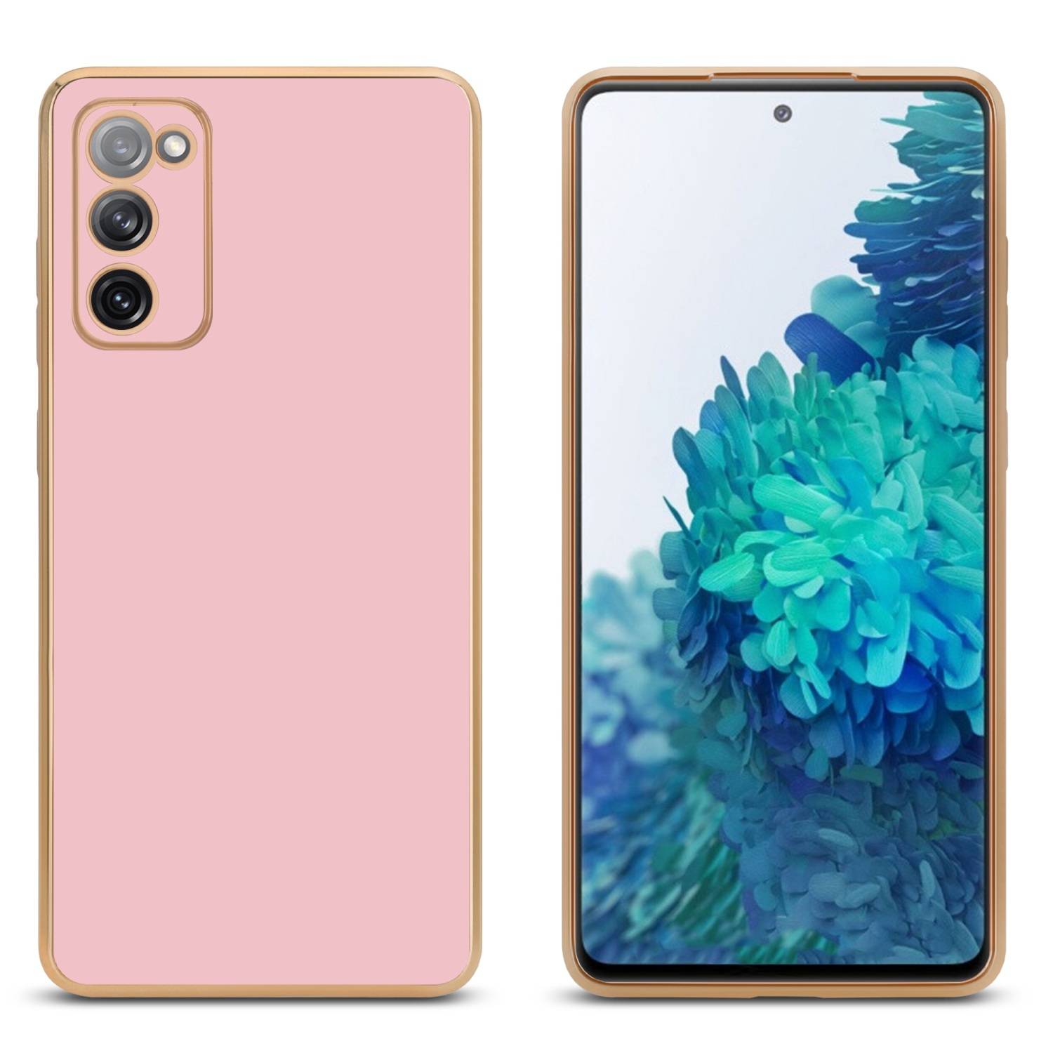 Cadorabo Schutzhülle für Samsung Galaxy S20 FE Hülle in Rosa Handyhülle TPU Silikon Kameraschutz Etui Case-2