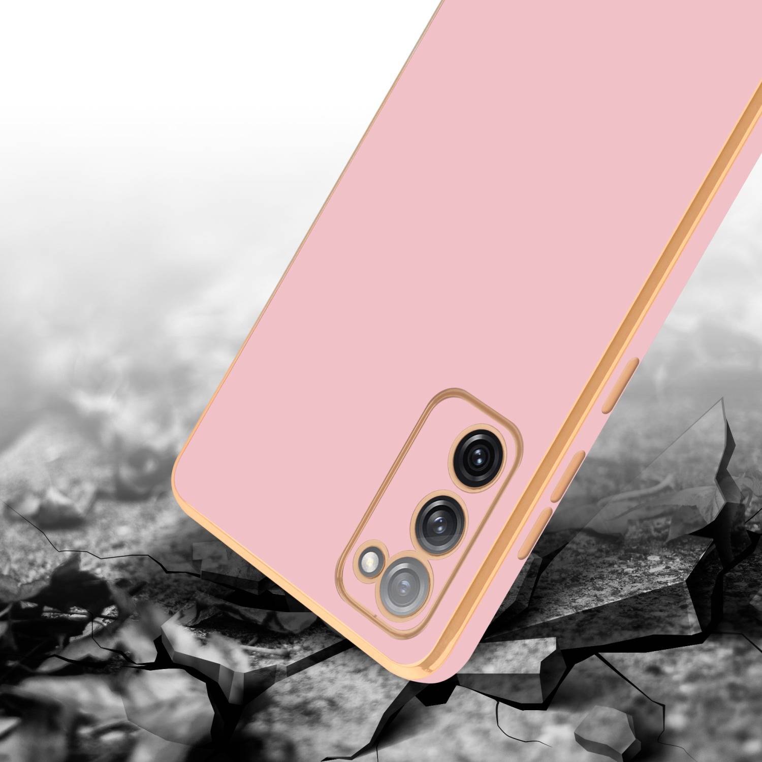 Cadorabo Schutzhülle für Samsung Galaxy S20 FE Hülle in Rosa Handyhülle TPU Silikon Kameraschutz Etui Case-4