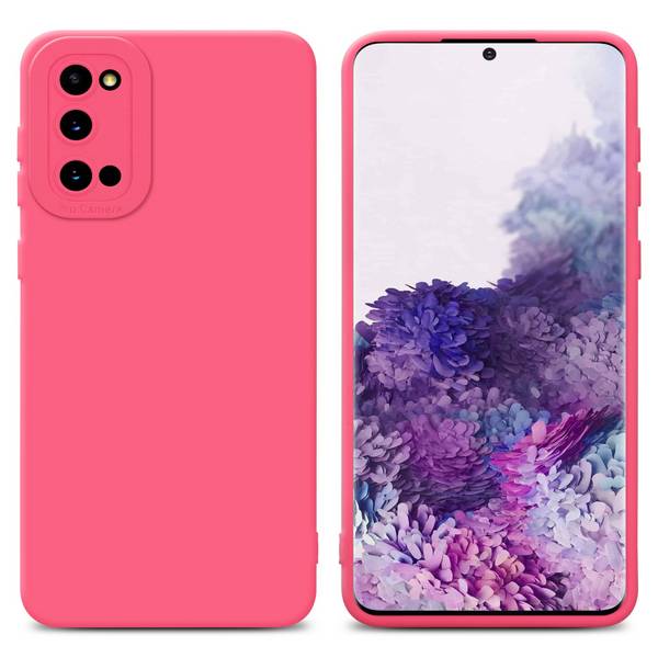 Cadorabo Hülle für Samsung Galaxy S20 Schutz Hülle in Rot TPU Silikon Etui Case Handyhülle