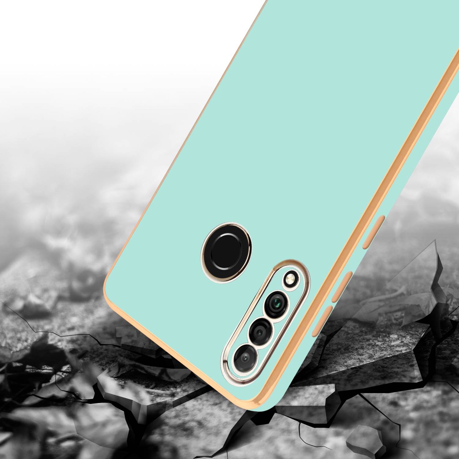 Cadorabo Schutzhülle für Huawei P30 LITE Hülle in Grün Handyhülle TPU Silikon Kameraschutz Etui Case-4