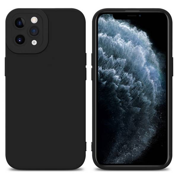 Cadorabo Hülle für Apple iPhone 11 PRO MAX Schutz Hülle in Schwarz TPU Silikon Etui Case Handyhülle