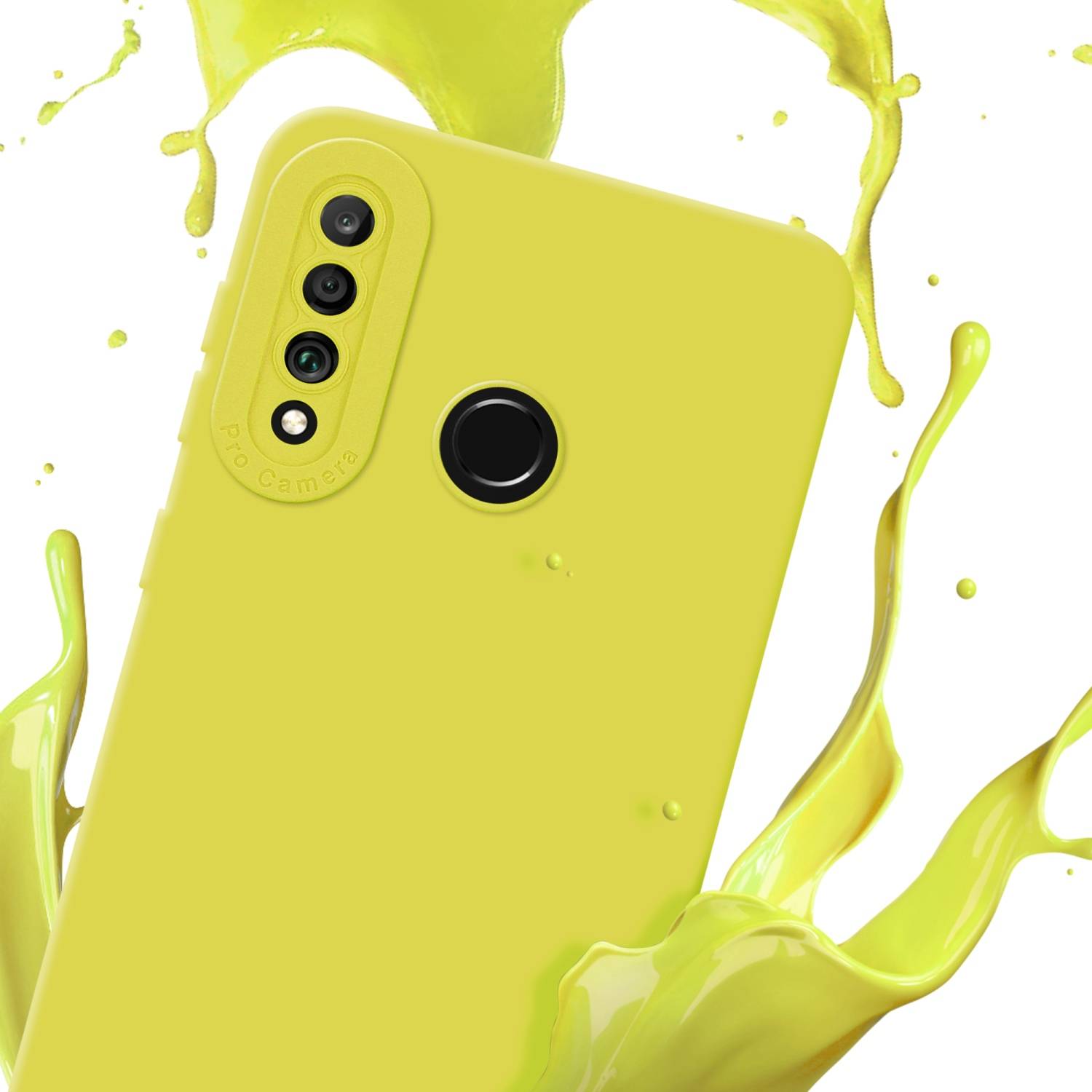 Cadorabo Hülle für Huawei P30 LITE Schutz Hülle in Gelb TPU Silikon Etui Case Handyhülle-2