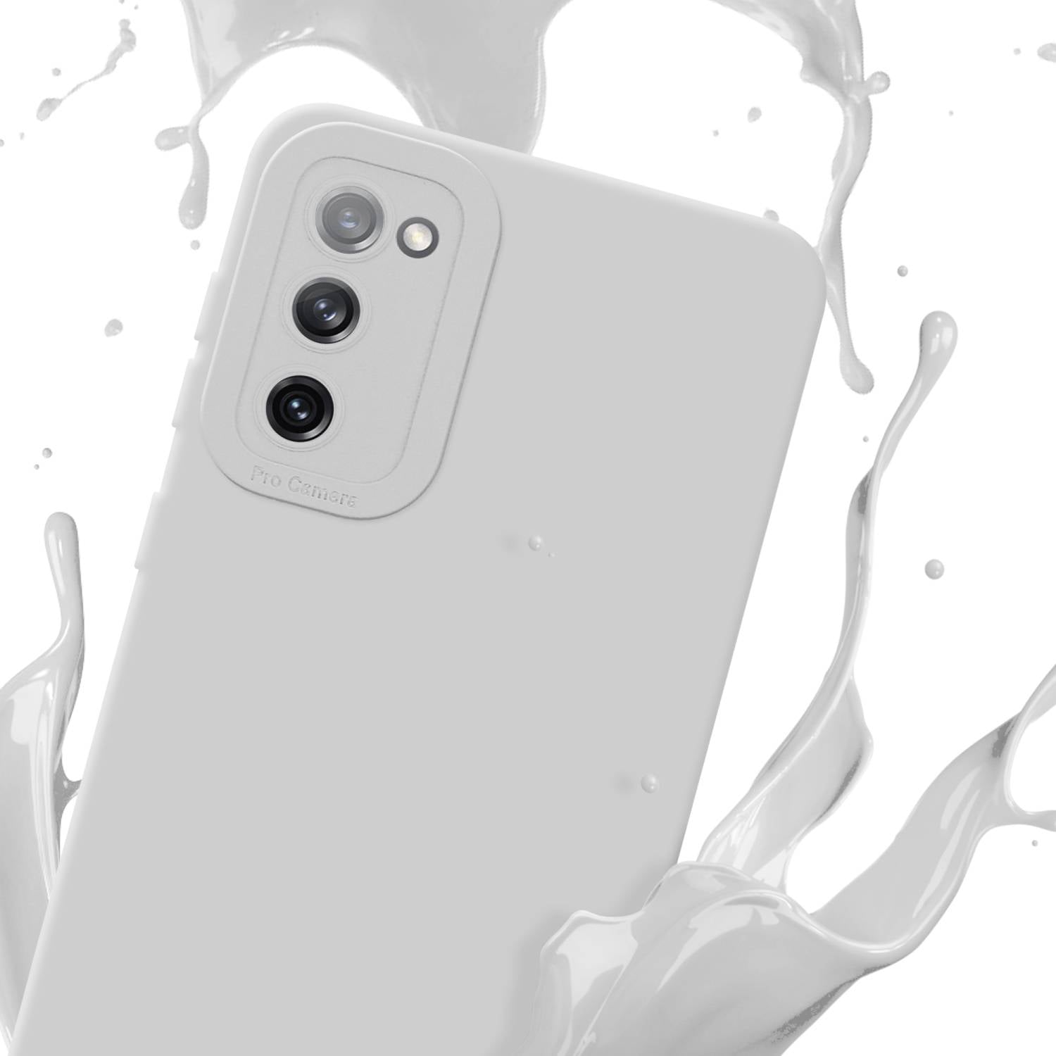 Cadorabo Hülle für Samsung Galaxy S20 FE Schutz Hülle in Weiß TPU Silikon Etui Case Handyhülle-2