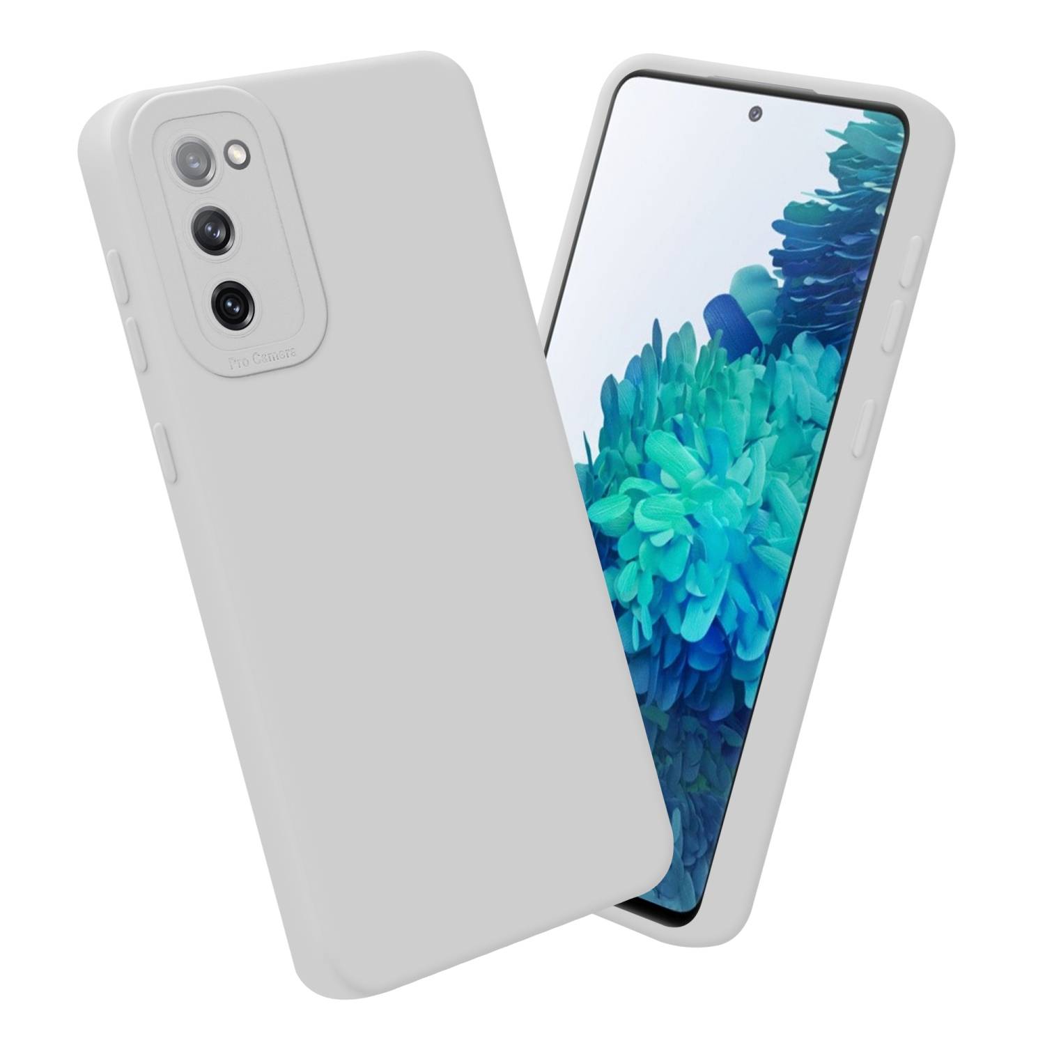 Cadorabo Hülle für Samsung Galaxy S20 FE Schutz Hülle in Weiß TPU Silikon Etui Case Handyhülle-3