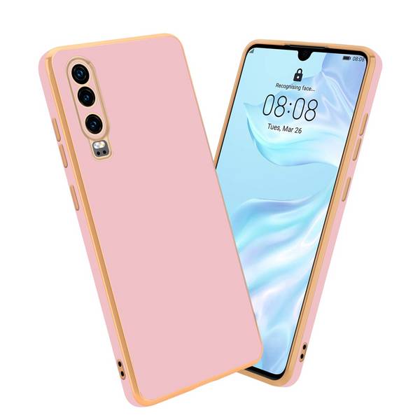 Cadorabo Schutzhülle für Huawei P30 Hülle in Rosa Handyhülle TPU Silikon Kameraschutz Etui Case