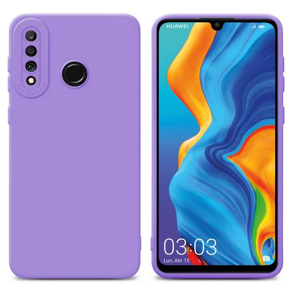 Cadorabo Hülle für Huawei P30 LITE Schutz Hülle in Lila TPU Silikon Etui Case Handyhülle