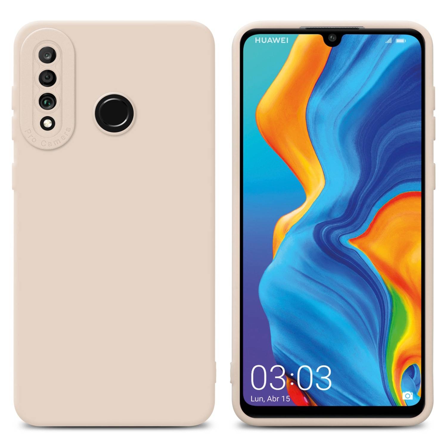 Cadorabo Hülle für Huawei P30 LITE Schutz Hülle in Rosa TPU Silikon Etui Case Handyhülle-0