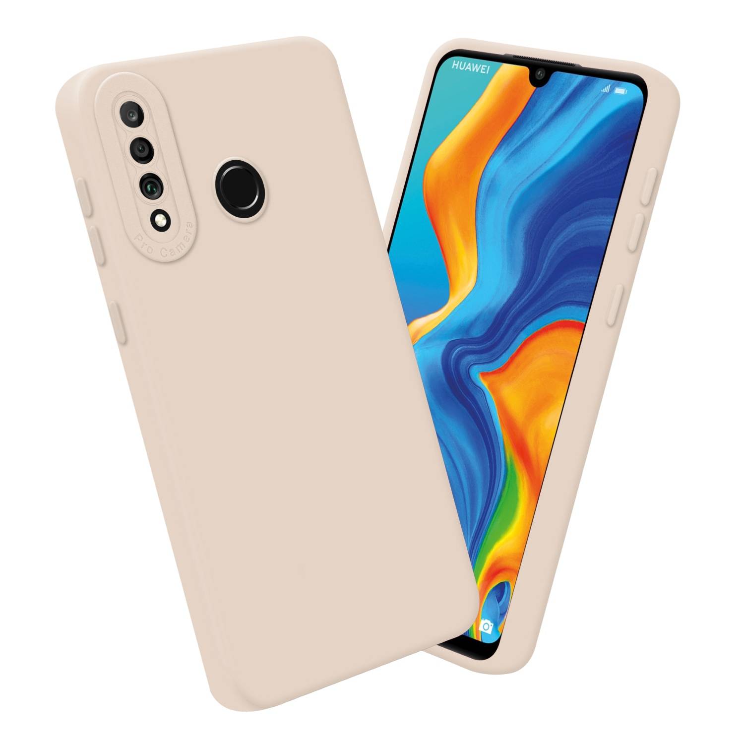 Cadorabo Hülle für Huawei P30 LITE Schutz Hülle in Rosa TPU Silikon Etui Case Handyhülle-3