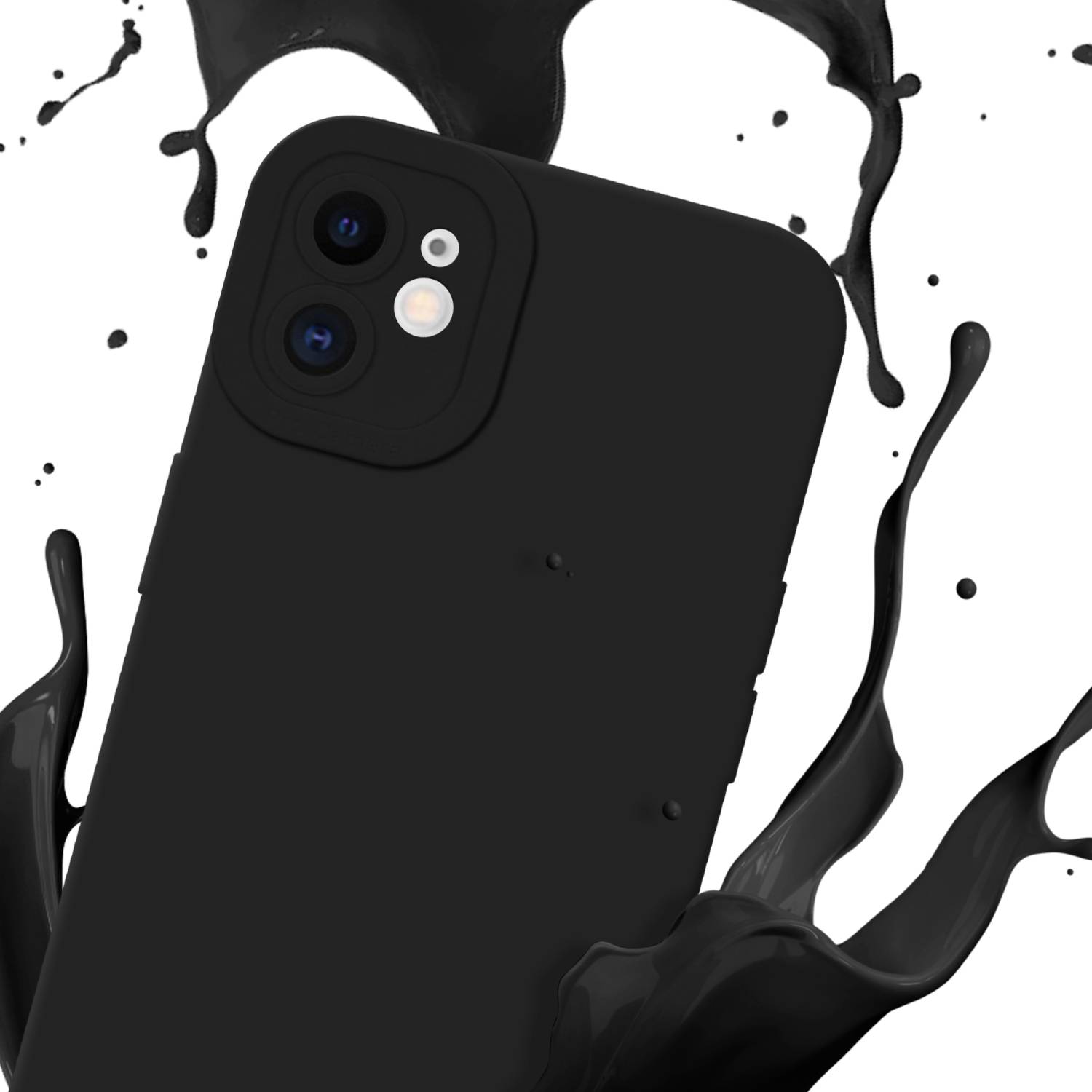 Cadorabo Hülle für Apple iPhone 12 Schutz Hülle in Schwarz TPU Silikon Etui Case Handyhülle-1