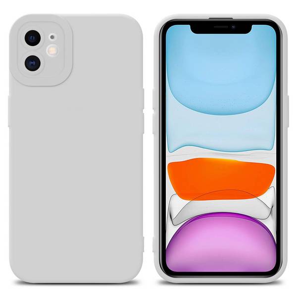 Cadorabo Hülle für Apple iPhone 12 Schutz Hülle in Weiß TPU Silikon Etui Case Handyhülle