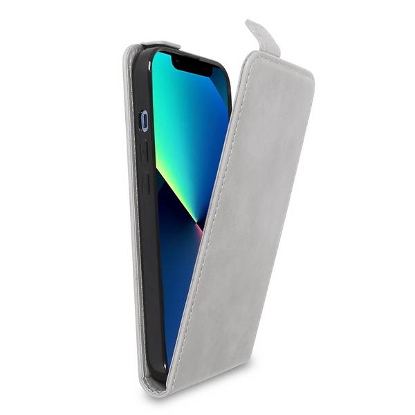 Cadorabo Hülle für Apple iPhone 13 PRO Schutzhülle in Grau Flip Handyhülle Case Cover Etui Kunstleder