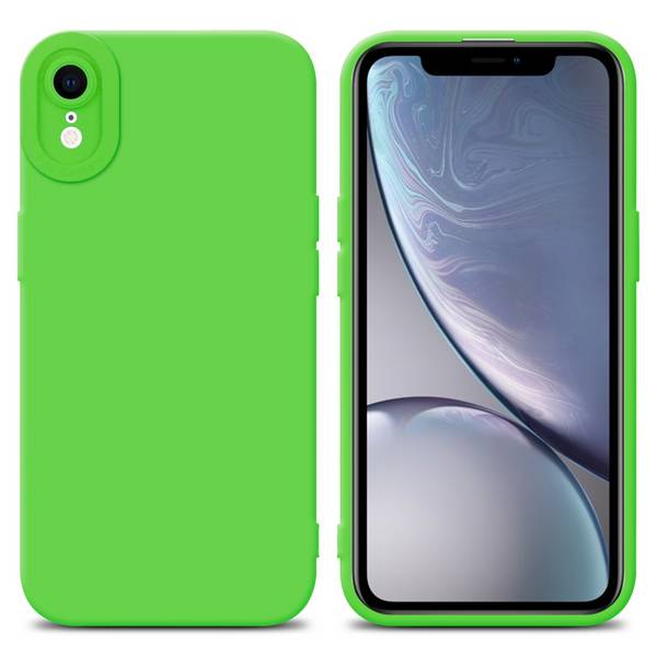 Cadorabo Hülle für Apple iPhone XR Schutz Hülle in Grün TPU Silikon Etui Case Handyhülle