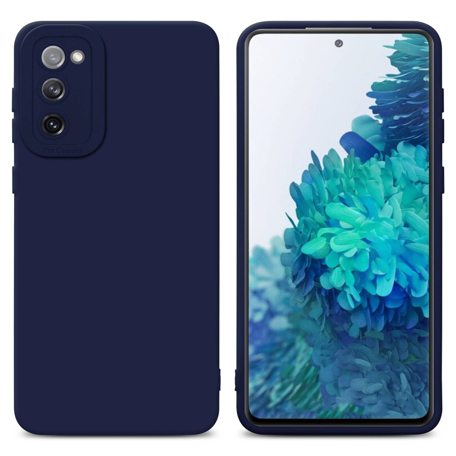 Cadorabo Hülle für Samsung Galaxy S20 FE Schutz Hülle in Blau TPU Silikon Etui Case Handyhülle-0
