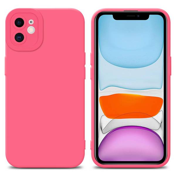 Cadorabo Hülle für Apple iPhone 12 Schutz Hülle in Rot TPU Silikon Etui Case Handyhülle
