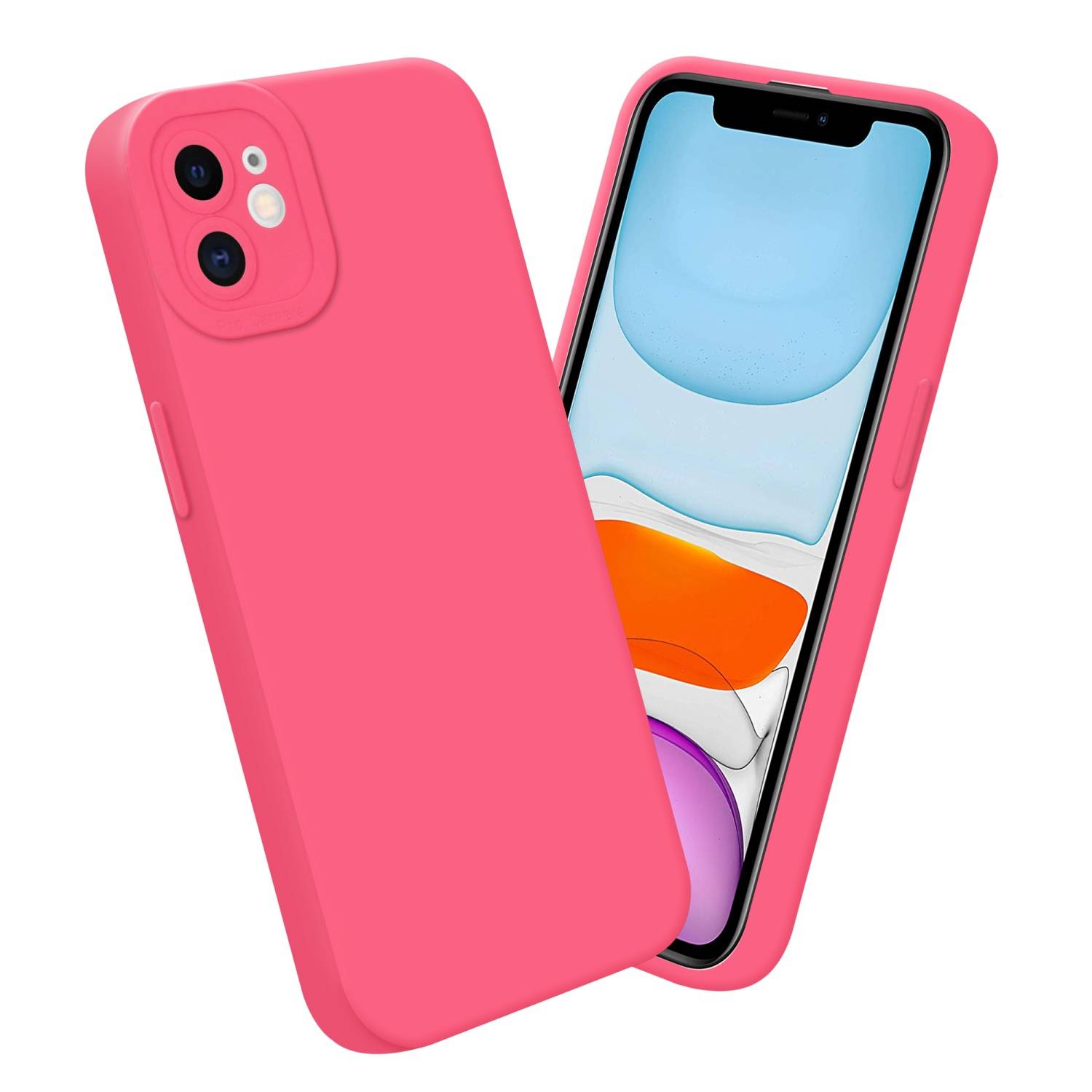 Cadorabo Hülle für Apple iPhone 11 Schutz Hülle in Rot TPU Silikon Etui Case Handyhülle-3