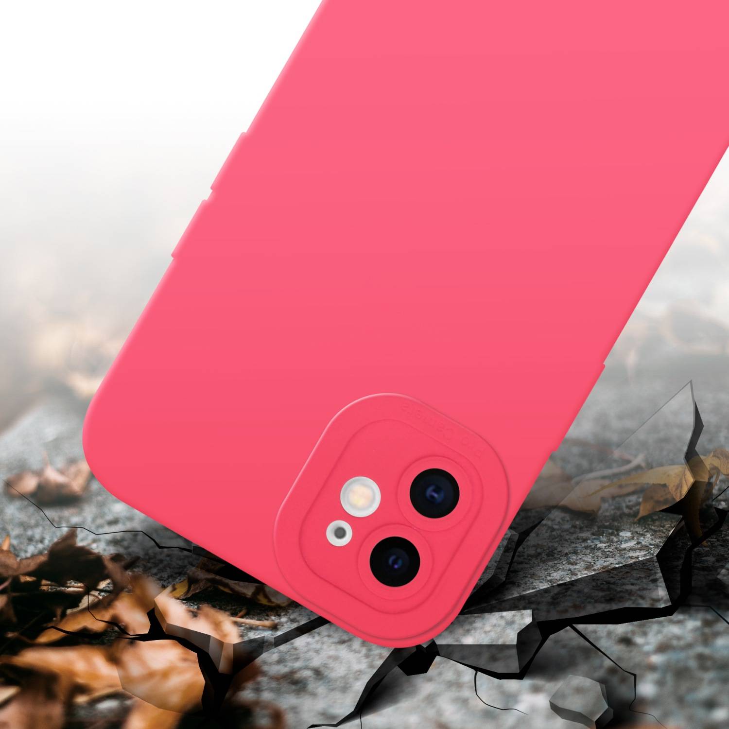 Cadorabo Hülle für Apple iPhone 11 Schutz Hülle in Rot TPU Silikon Etui Case Handyhülle-4