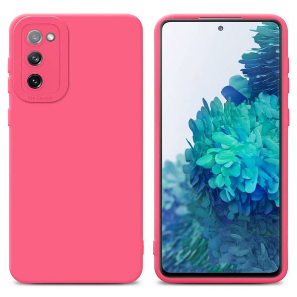 Cadorabo Hülle für Samsung Galaxy S20 FE Schutz Hülle in Rot TPU Silikon Etui Case Handyhülle