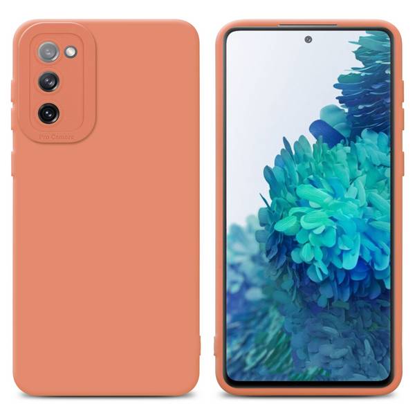 Cadorabo Hülle für Samsung Galaxy S20 FE Schutz Hülle in Orange TPU Silikon Etui Case Handyhülle