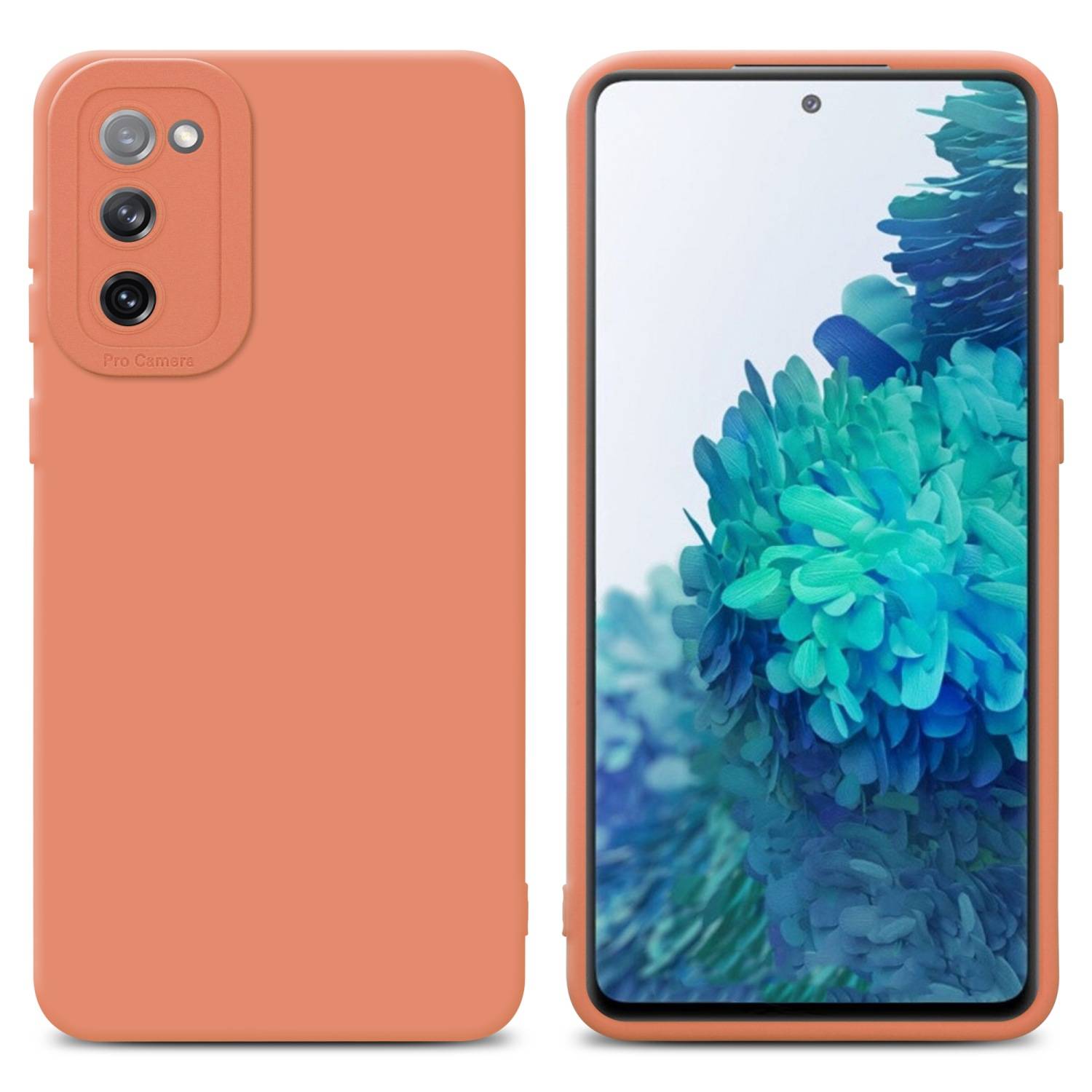 Cadorabo Hülle für Samsung Galaxy S20 FE Schutz Hülle in Orange TPU Silikon Etui Case Handyhülle-0
