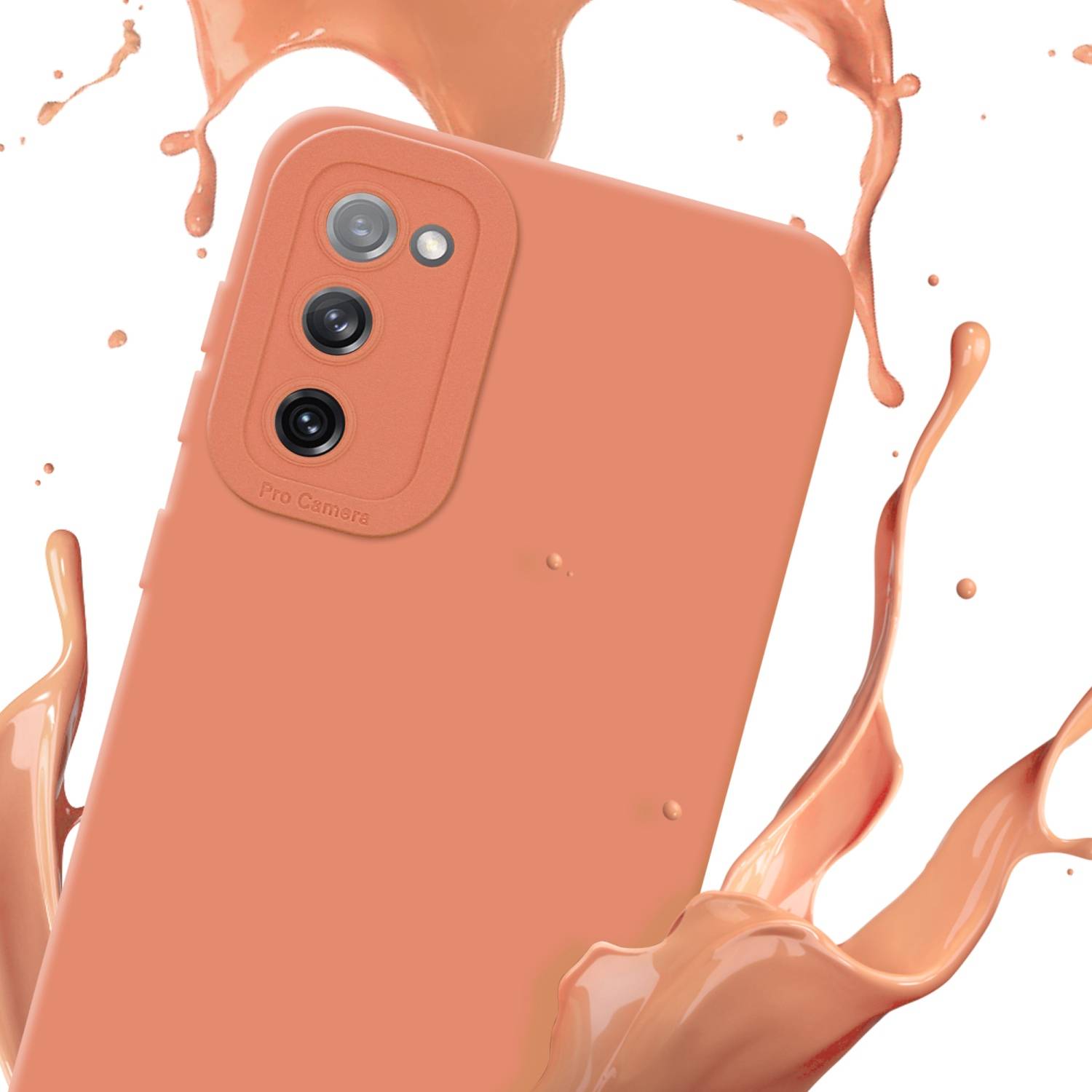 Cadorabo Hülle für Samsung Galaxy S20 FE Schutz Hülle in Orange TPU Silikon Etui Case Handyhülle-2