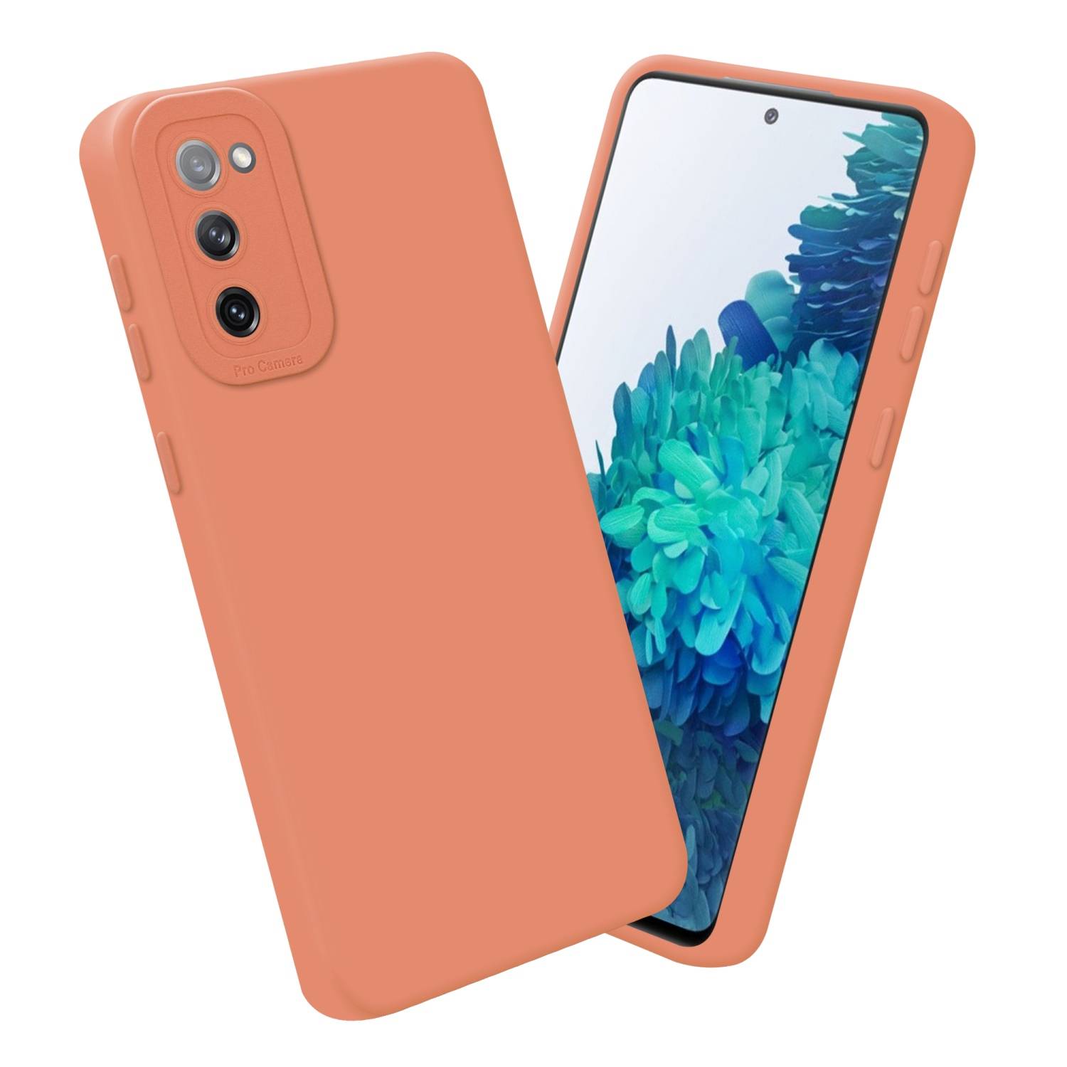 Cadorabo Hülle für Samsung Galaxy S20 FE Schutz Hülle in Orange TPU Silikon Etui Case Handyhülle-3