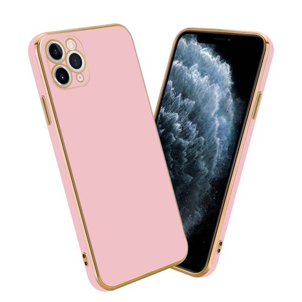 Cadorabo Schutzhülle für Apple iPhone 11 PRO MAX Hülle in Rosa Handyhülle TPU Silikon Kameraschutz Etui Case
