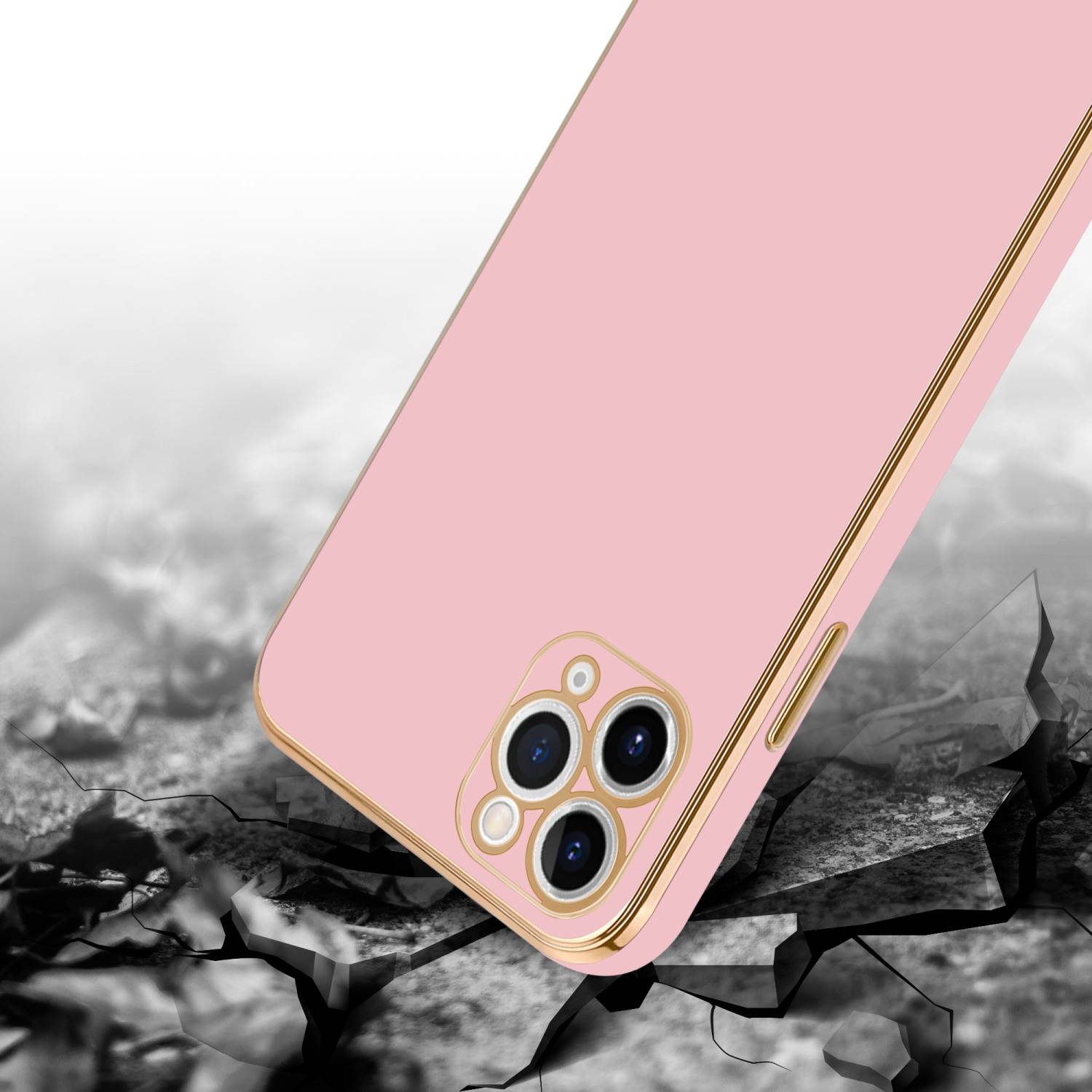 Cadorabo Schutzhülle für Apple iPhone 11 PRO MAX Hülle in Rosa Handyhülle TPU Silikon Kameraschutz Etui Case-4