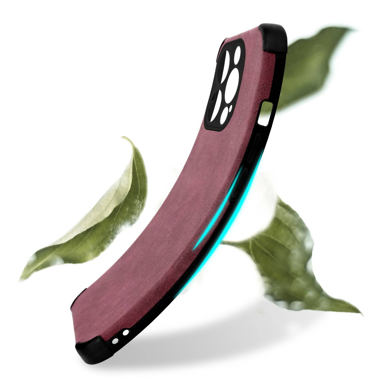 Cadorabo Hülle für Apple iPhone 11 PRO Schutz Hülle in Lila TPU Silikon Etui edle Kunst-Wildleder Rückseite-3