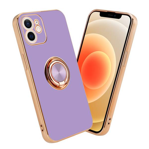 Cadorabo Schutzhülle für Apple iPhone 11 Hülle in Lila Etui Case Cover Kameraschutz magnetische Autohalterung