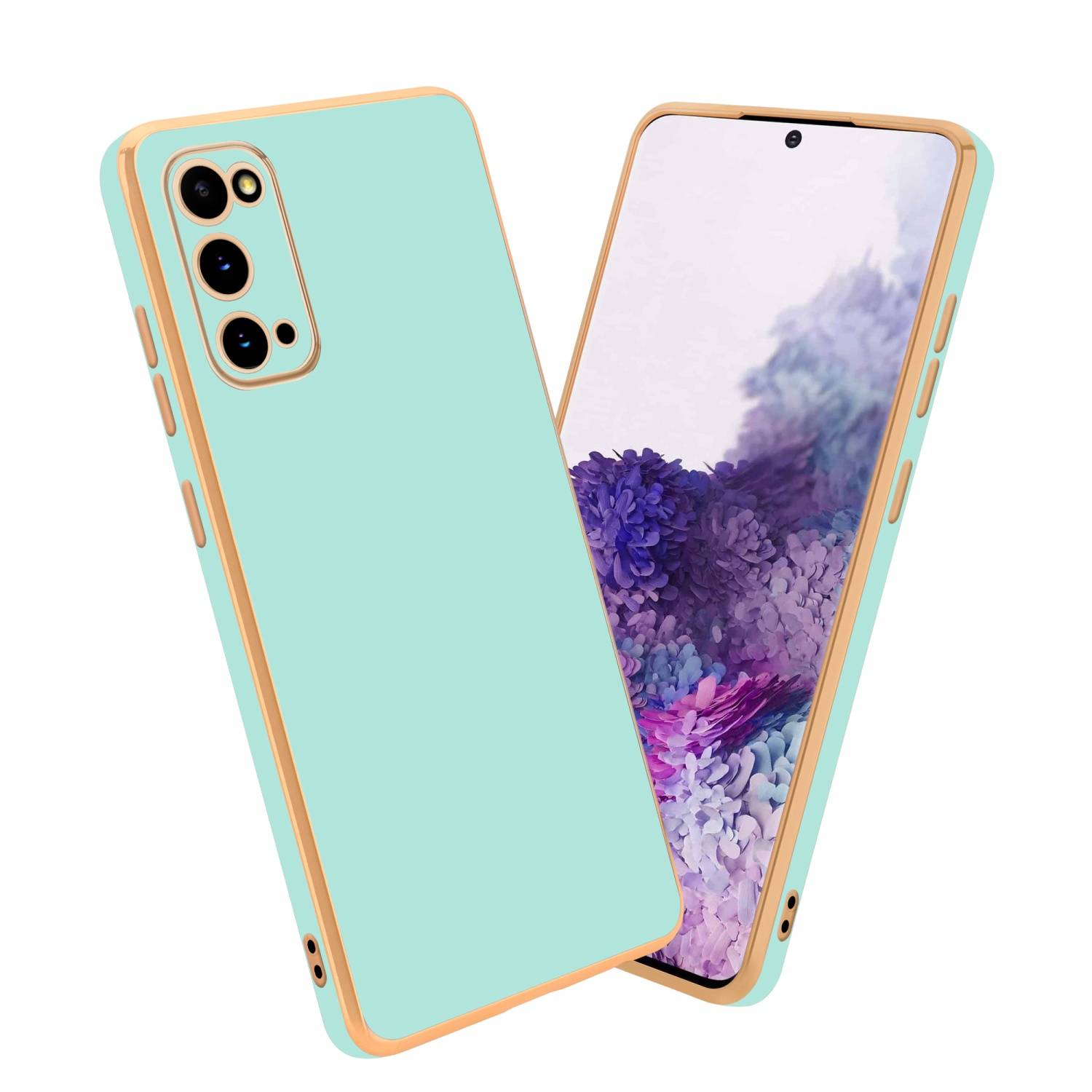 Cadorabo Schutzhülle für Samsung Galaxy S20 Hülle in Grün Handyhülle TPU Silikon Kameraschutz Etui Case-0