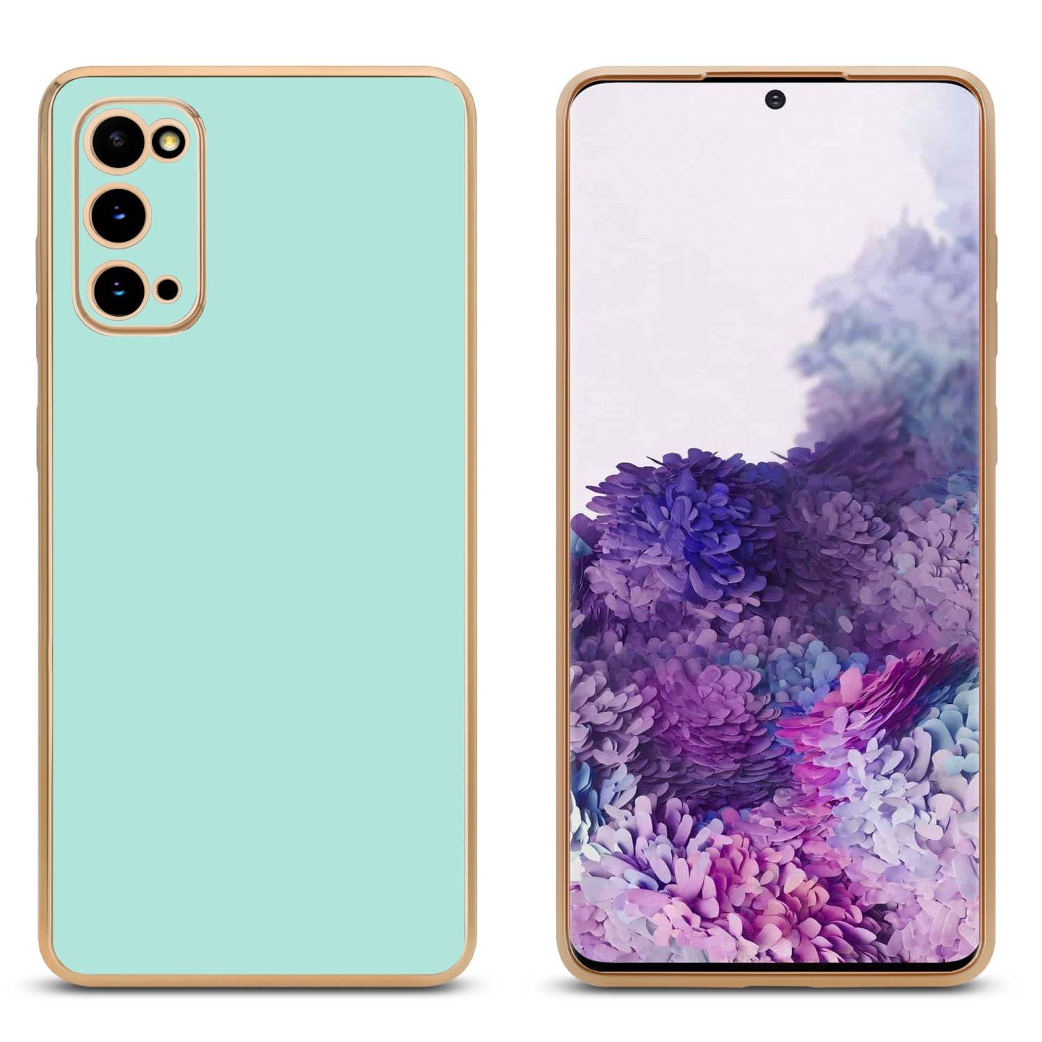 Cadorabo Schutzhülle für Samsung Galaxy S20 Hülle in Grün Handyhülle TPU Silikon Kameraschutz Etui Case-2