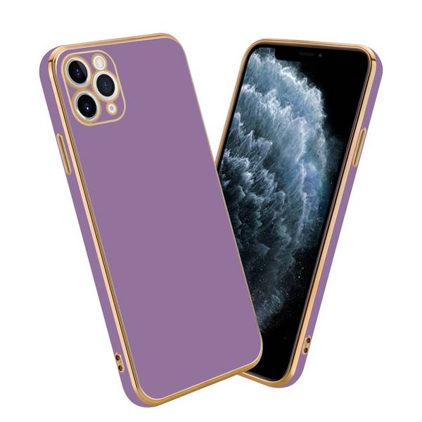 Cadorabo Schutzhülle für Apple iPhone 13 PRO Hülle in Lila Handyhülle TPU Silikon Kameraschutz Etui Case