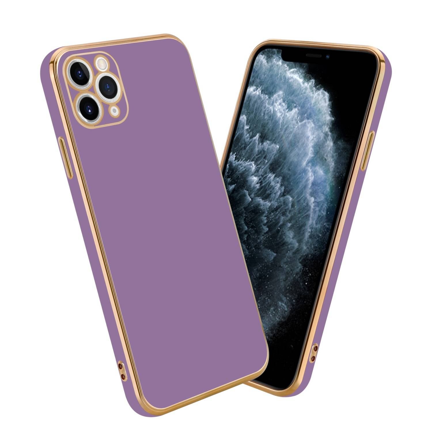 Cadorabo Schutzhülle für Apple iPhone 13 PRO Hülle in Lila Handyhülle TPU Silikon Kameraschutz Etui Case-0