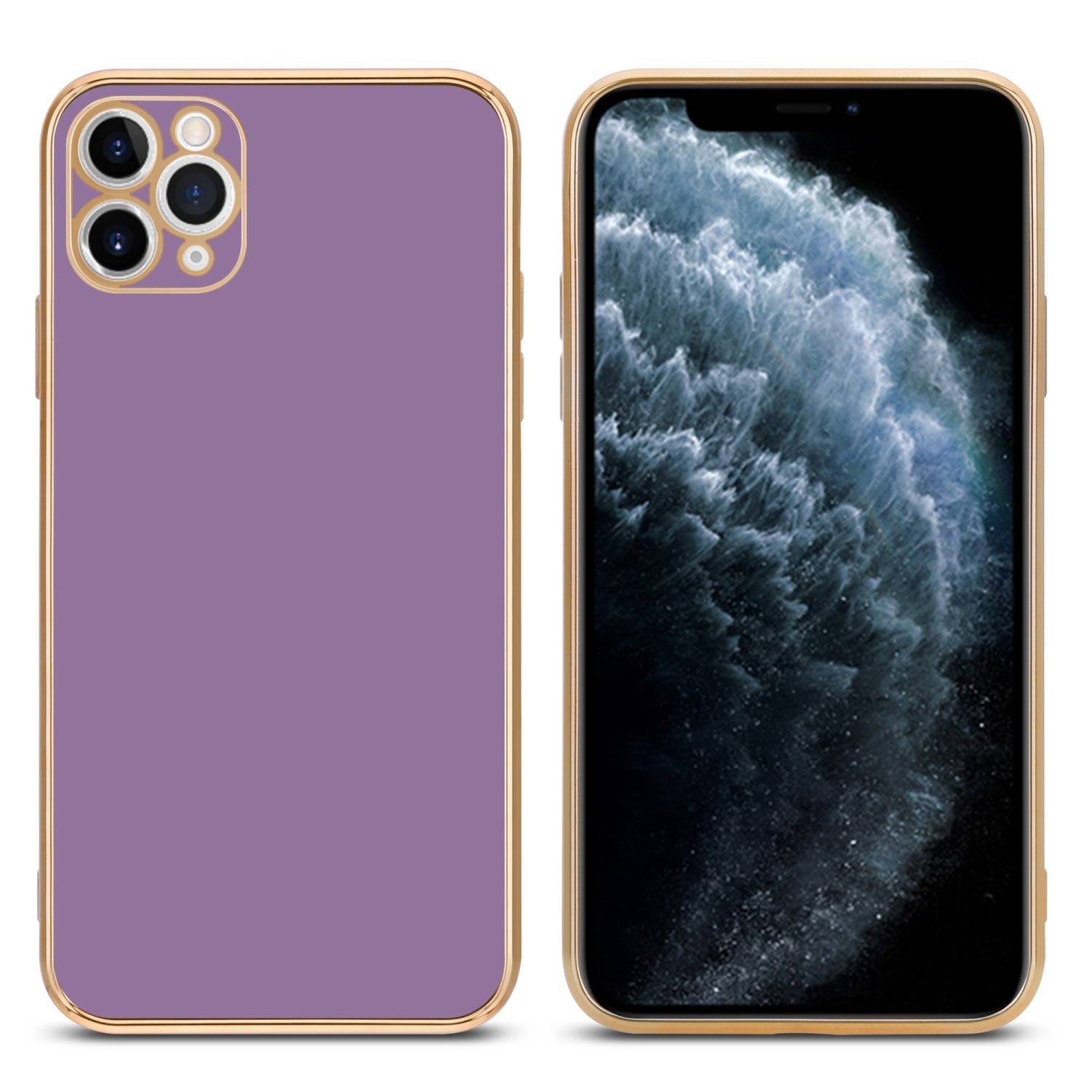 Cadorabo Schutzhülle für Apple iPhone 13 PRO Hülle in Lila Handyhülle TPU Silikon Kameraschutz Etui Case-2